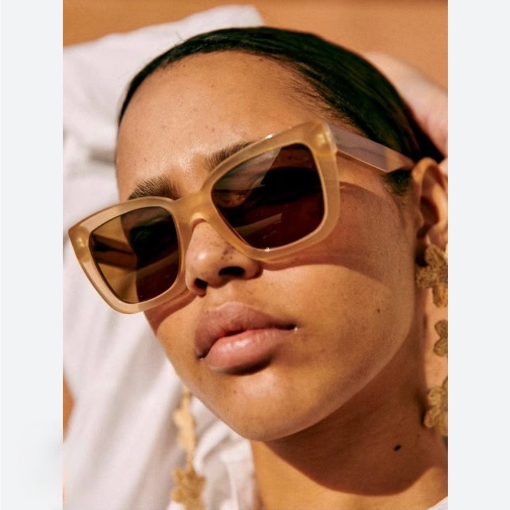 Sezane Mila Sunglasses Milky Beige